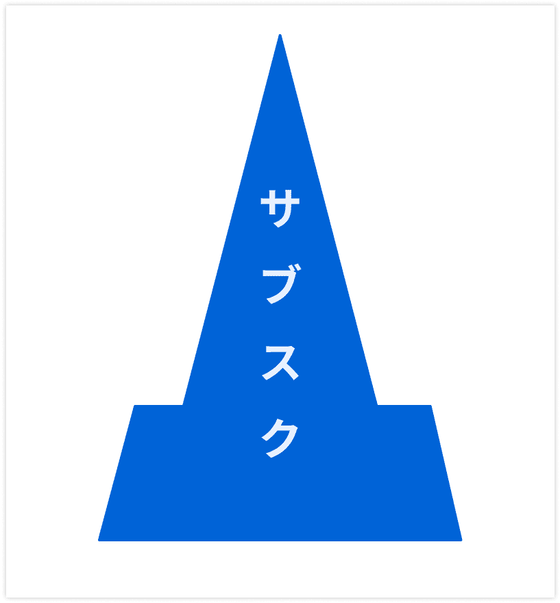 三角コーンを表現したサブスクリプションのイメージ画像
